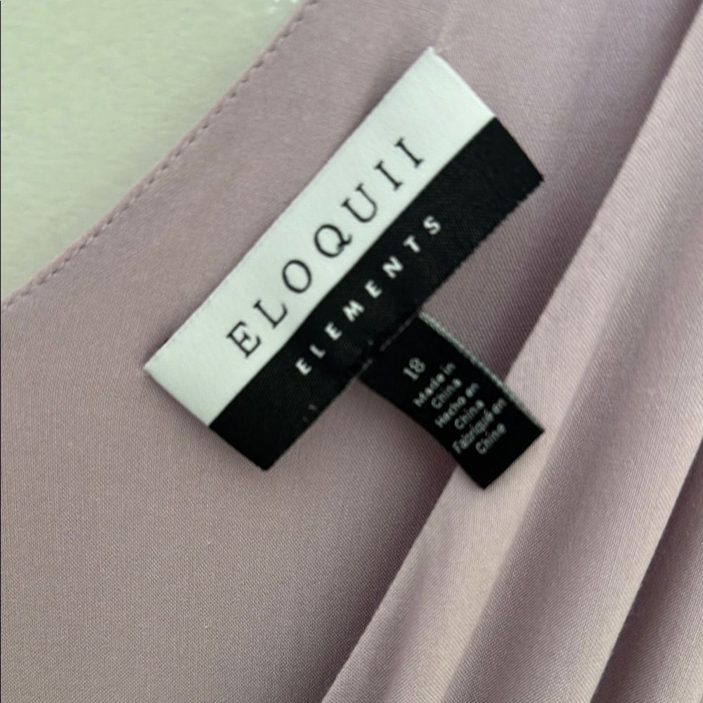 Eloquii Purple Pleated Wrap Maxi Dress - Picture 2 of 4